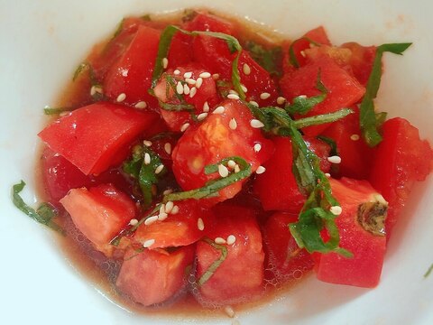 トマトの大葉和え